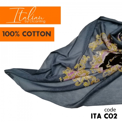 Square Italian Cotton Color 02 Gray